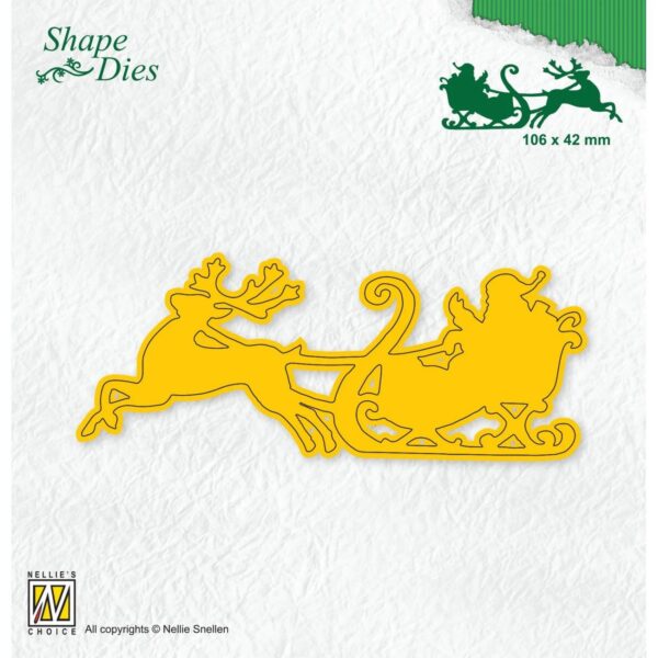 Nellie's Choice • Shape Die Santa Claus in Sleigh