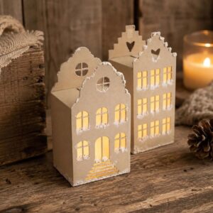 Vaessen Creative -  Cutting and Embossing Dies 3D House with Bell Gable 5pcs - Bilde 3