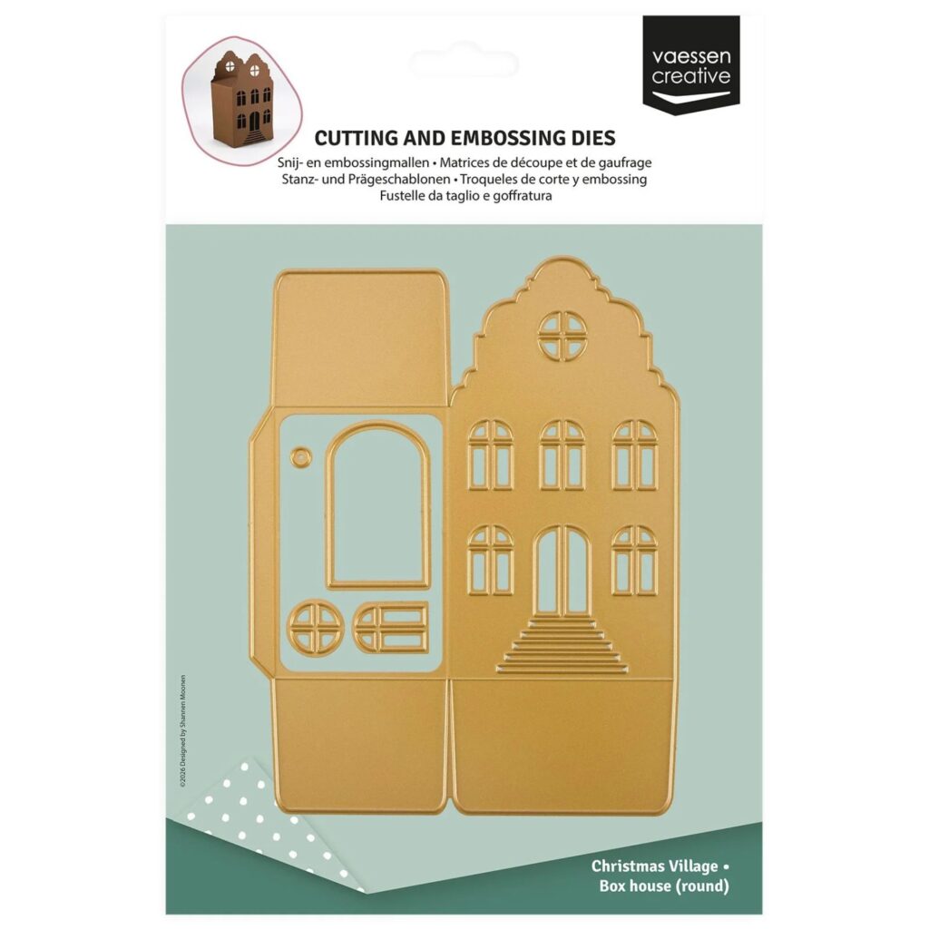 Vaessen Creative -  Cutting and Embossing Dies 3D House with Bell Gable 5pcs