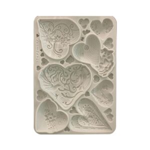 Silikon form - A5 Alice in Christmas simple hearts - Bilde 1