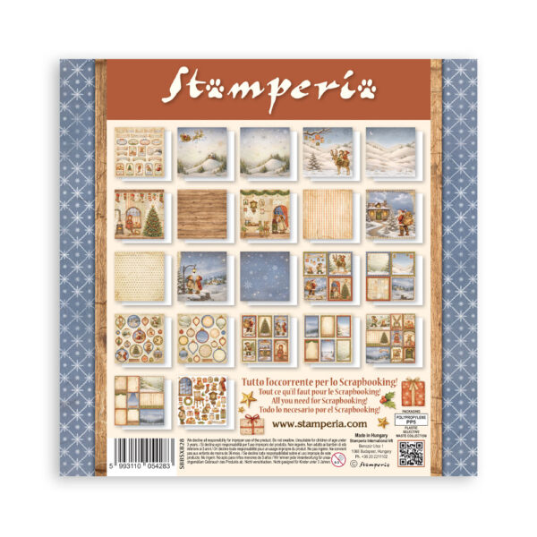 Stamperia Silent Night - 8”x8” blokk 22 ensidige ark