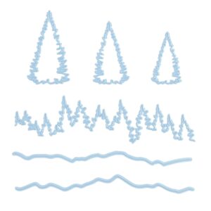 Nellie's Choice • Shape Dies Pine Trees and Mountains 6pcs - Bilde 1