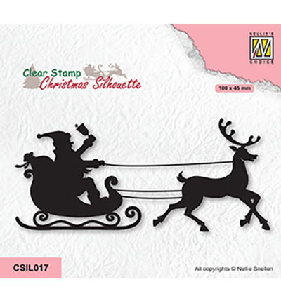 Silhouette Clear Stamps Hoho Santa Claus is coming