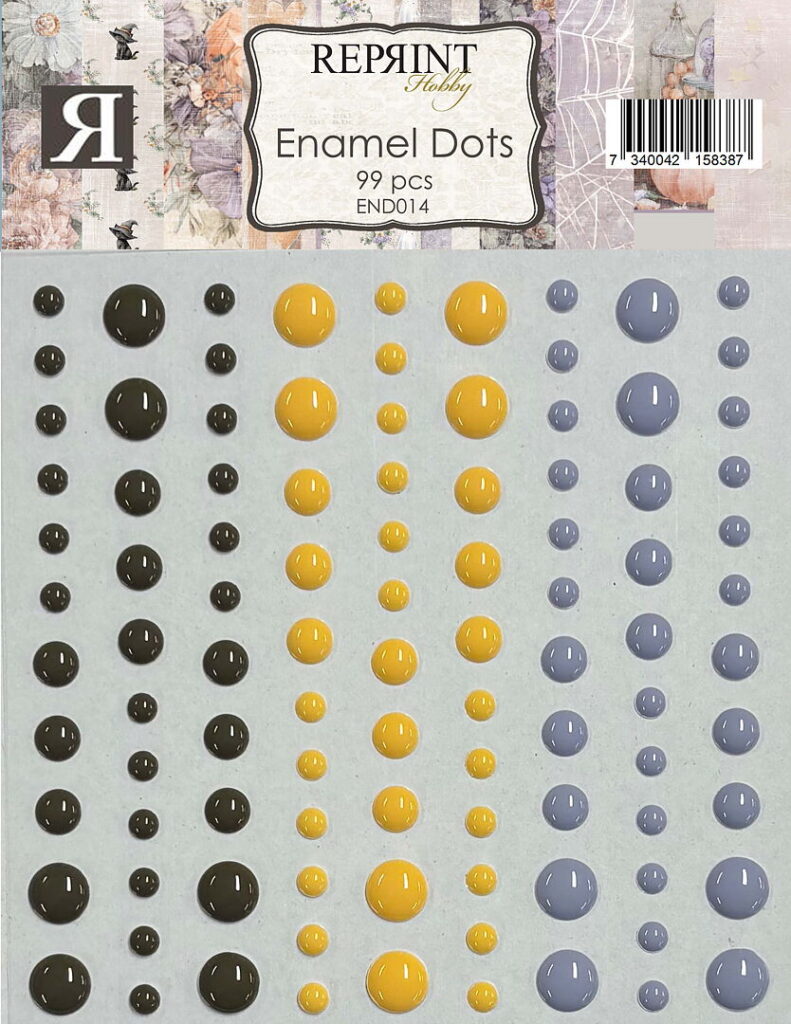 Reprint Selvklebende Enamel Dots - Enchanted Halloween Collection