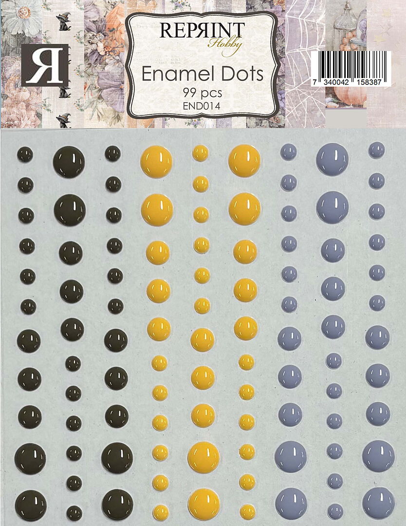 Reprint Selvklebende Enamel Dots - Enchanted Halloween Collection - Bilde 1