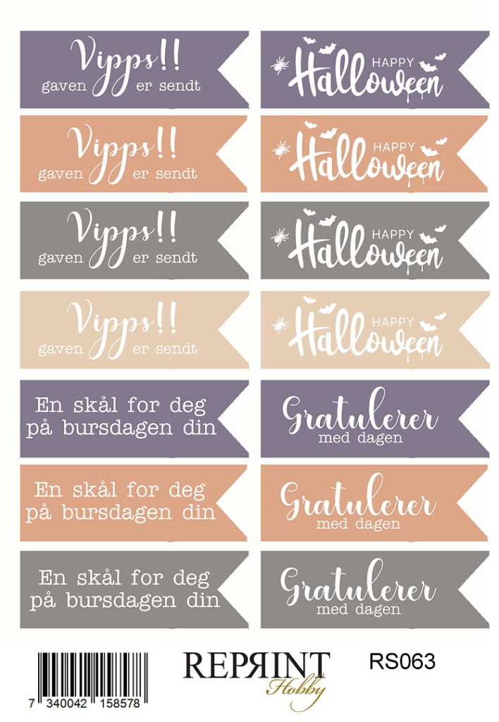 Reprint - Enchanted Halloween - Tekst Klistremerker