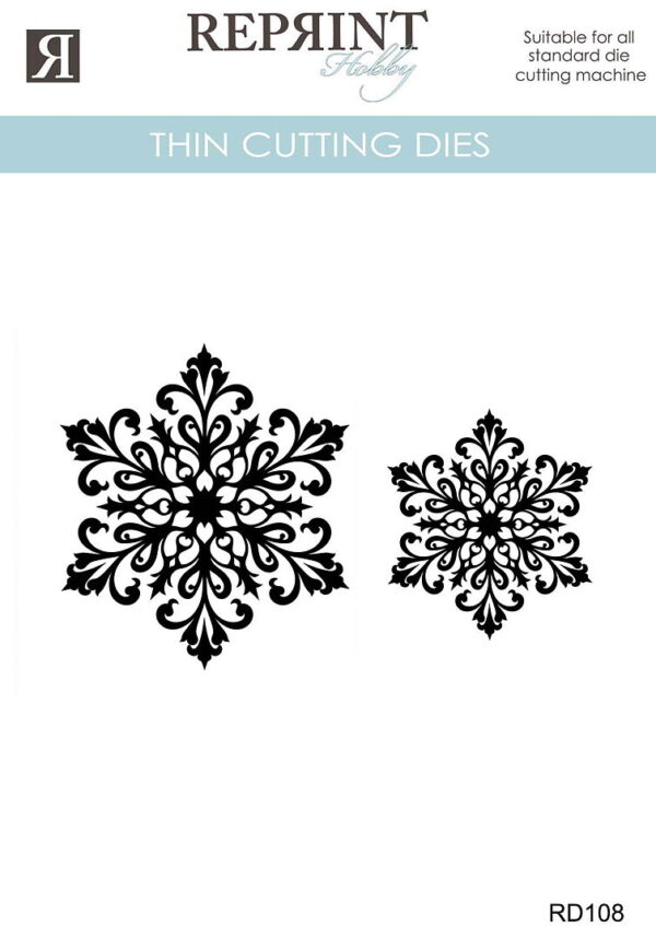 Reprint Dies - Cozy Christmas Snøkrystall 2 stk