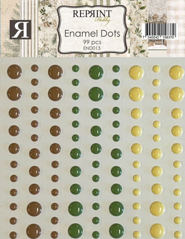 Reprint Selvklebende Enamel Dots - Cozy Christmas Collection