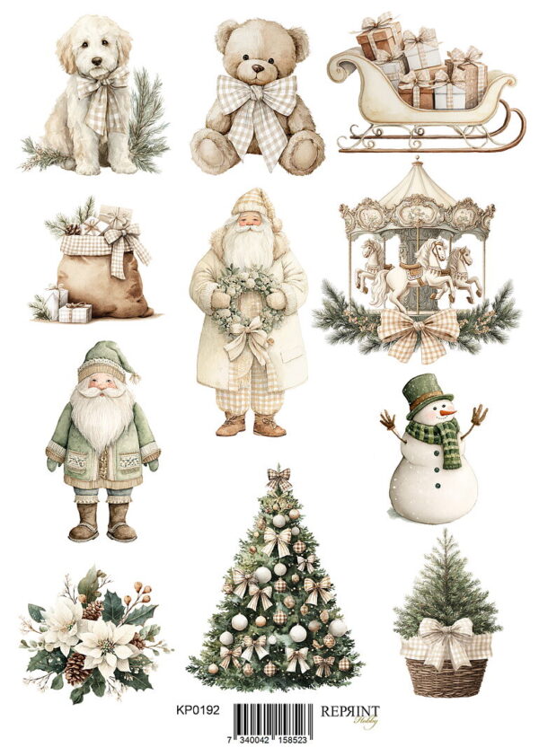 Reprint Cozy Christmas KP0192 - A4 Klippeark