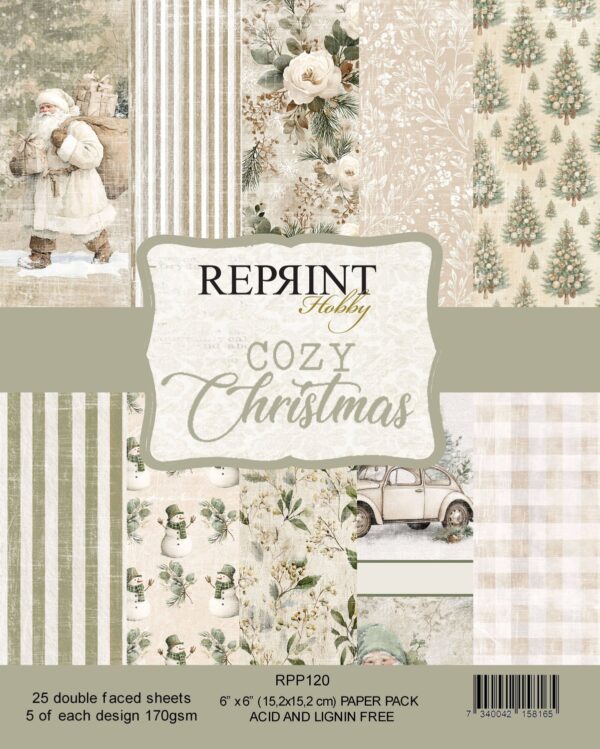 Reprint Cozy Christmas Collection - 6x6 Blokk