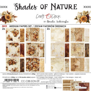 Craft O`Clock Shades Of Nature - 20,3x20,3 cm - MIX - Bilde 1