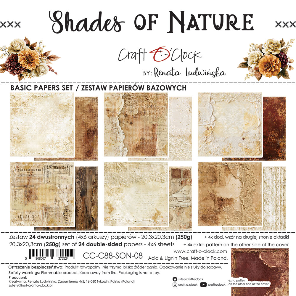 Craft O`Clock Shades Of Nature - 20,3x20,3 cm - MIX - Bilde 5