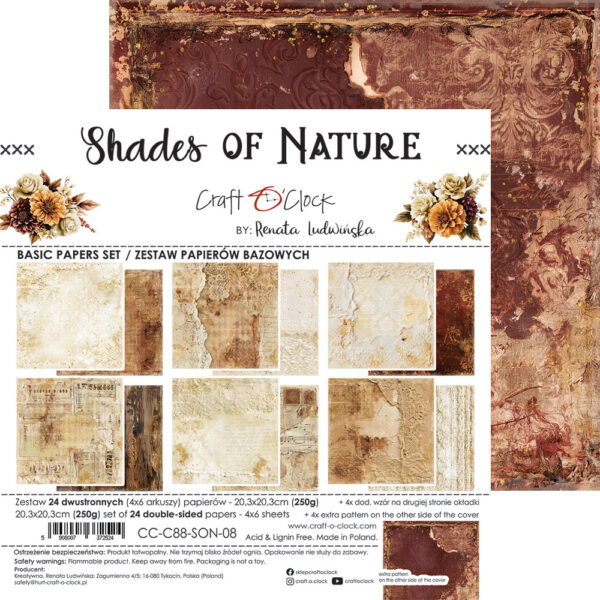 Craft O`Clock Shades Of Nature - 20,3x20,3 cm - MIX