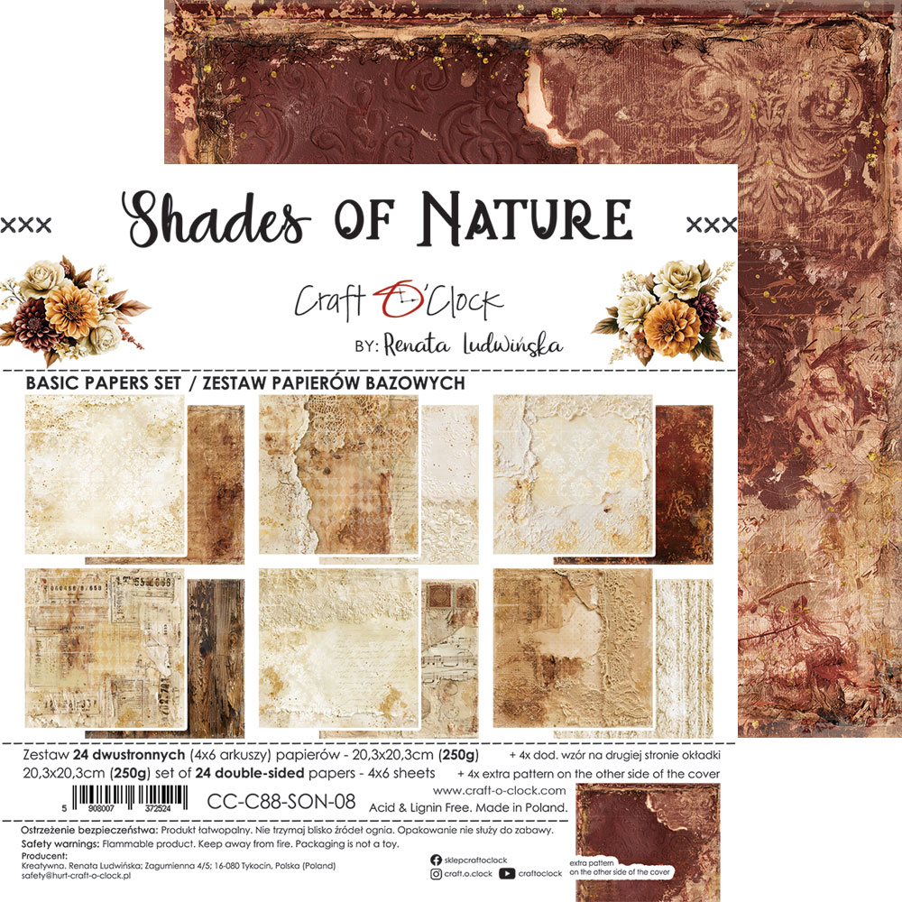 Craft O`Clock Shades Of Nature - 20,3x20,3 cm - MIX - Bilde 15