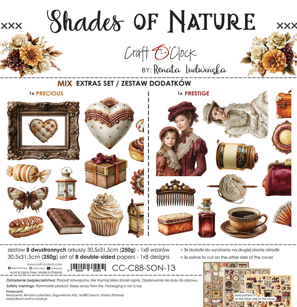 Craft O`Clock Shades Of Nature - Extras set - MIX - Bilde 1