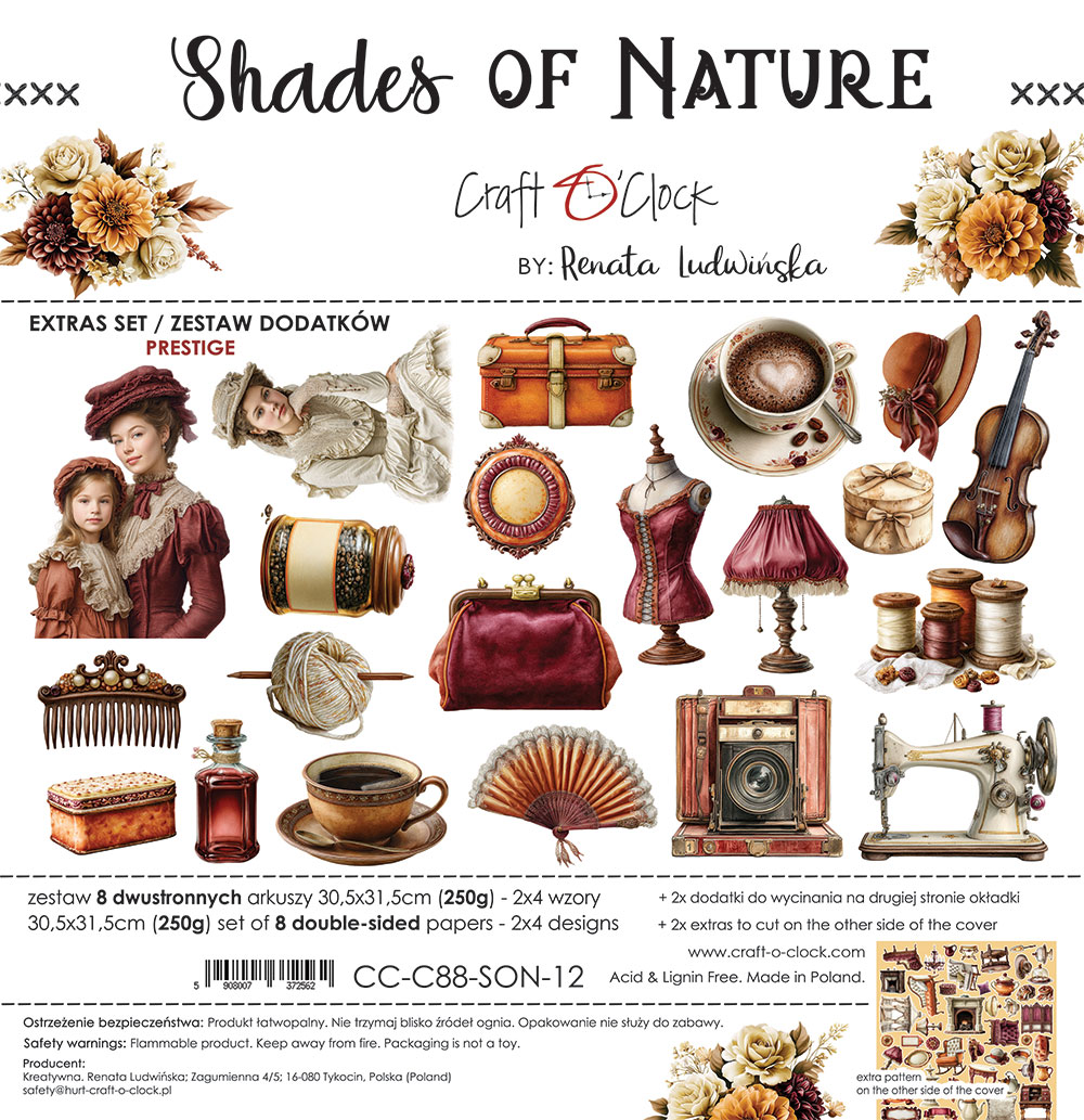 Craft O`Clock Shades Of Nature - Extras set - MIX - Bilde 2