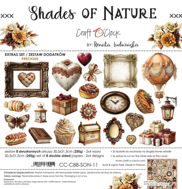 Craft O`Clock Shades Of Nature - Extras set - MIX