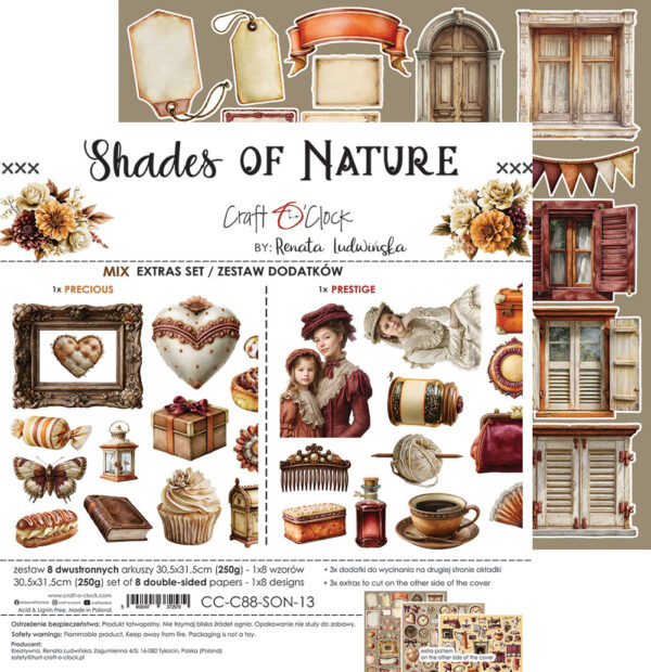 Craft O`Clock Shades Of Nature - Extras set - MIX