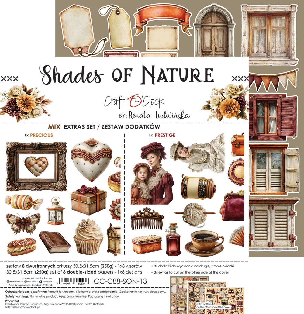 Craft O`Clock Shades Of Nature - Extras set - MIX - Bilde 12