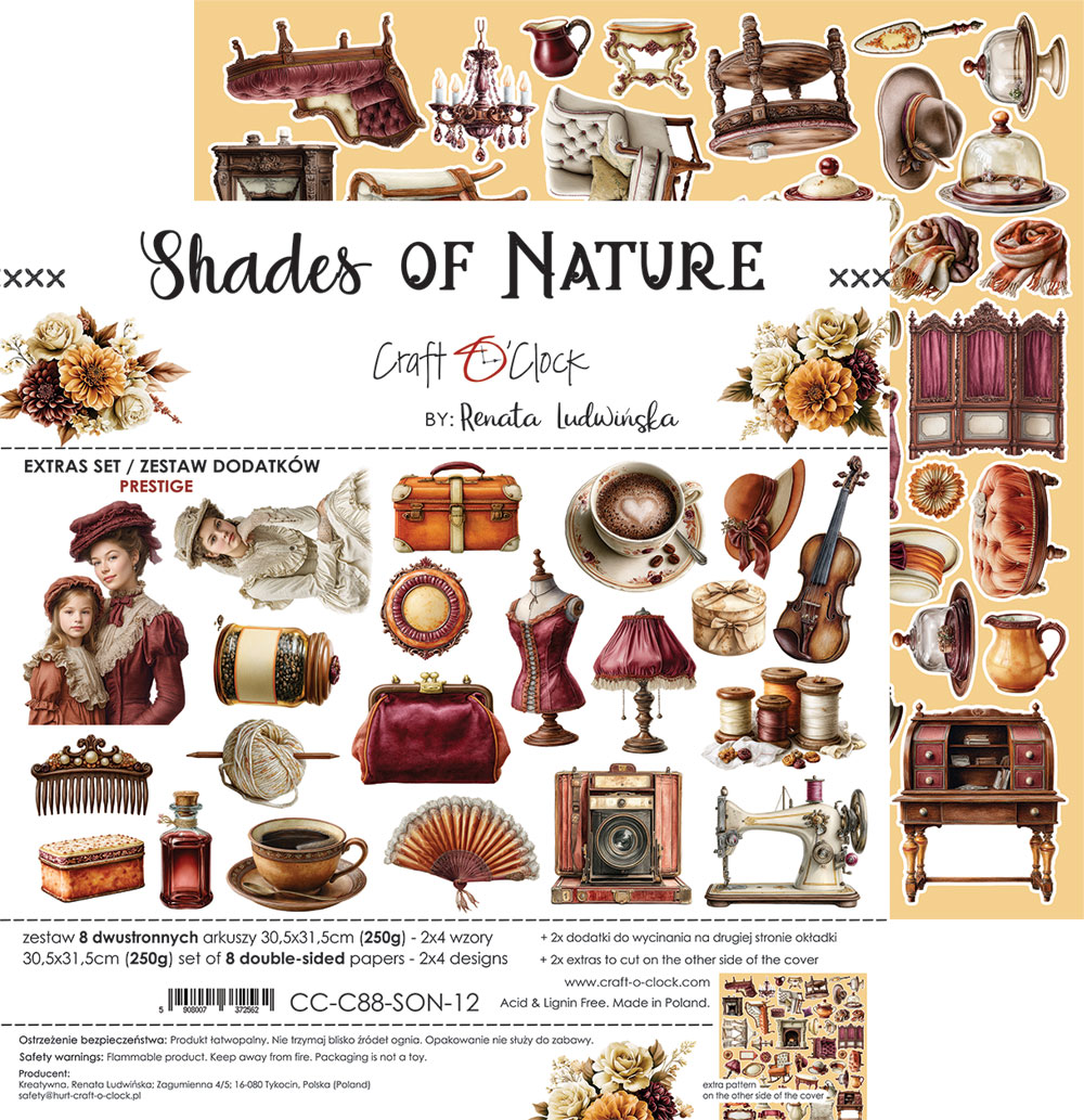 Craft O`Clock Shades Of Nature - Extras set - MIX - Bilde 15