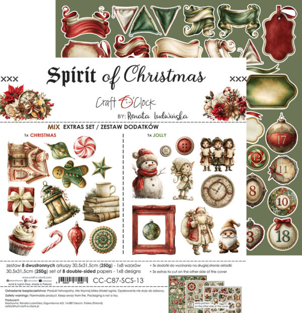 Craft O`Clock Spirit of Christmas - Extras set - MIX