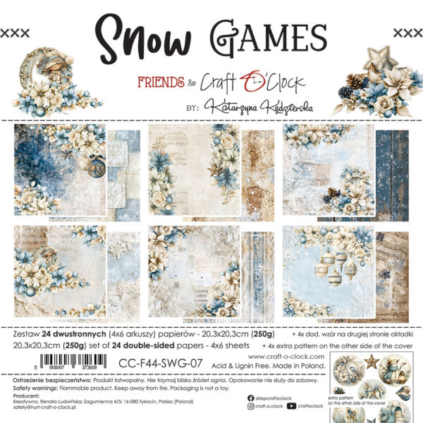 Craft O`Clock Snow Games - Mix sett 8X8 Blokk