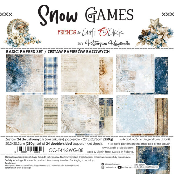 Craft O`Clock Snow Games - Mix sett 8X8 Blokk