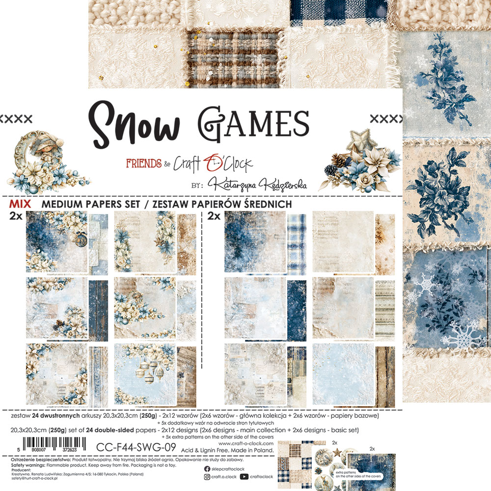 Craft O`Clock Snow Games - Mix sett 8X8 Blokk - Bilde 16