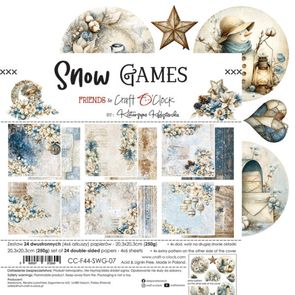Craft O`Clock Snow Games - Mix sett 8X8 Blokk