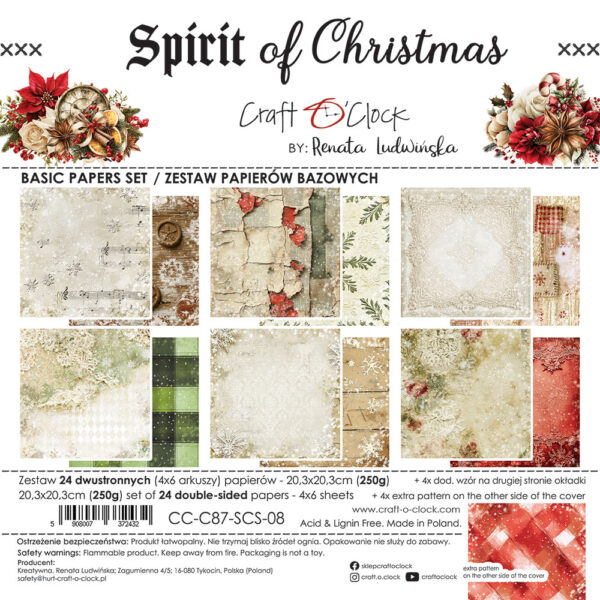 Craft O`Clock Spirit of Christmas 20,3x20,3 cm - MIX