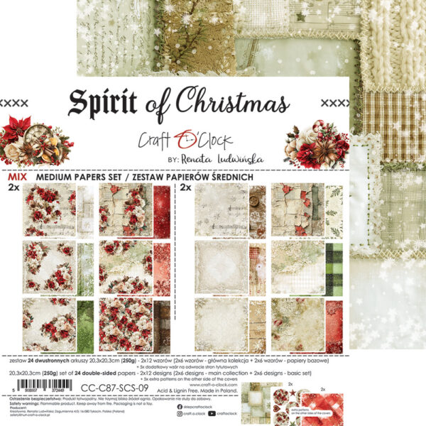 Craft O`Clock Spirit of Christmas 20,3x20,3 cm - MIX