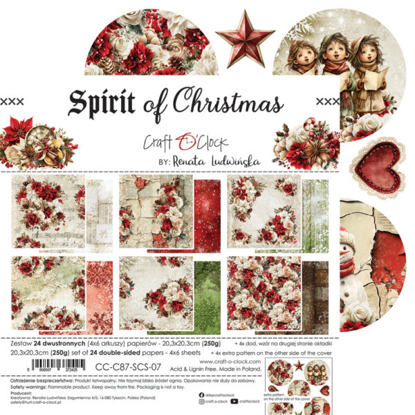 Craft O`Clock Spirit of Christmas 20,3x20,3 cm - MIX