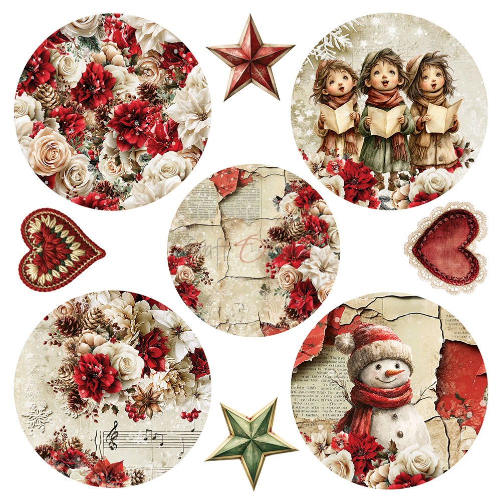 Craft O`Clock Spirit of Christmas 20,3x20,3 cm - MIX - Bilde 18