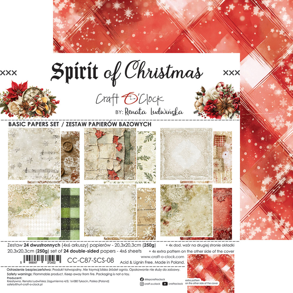 Craft O`Clock Spirit of Christmas 20,3x20,3 cm - MIX - Bilde 19
