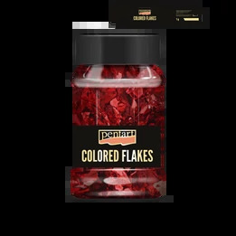 Colored Foil Flakes - Rød