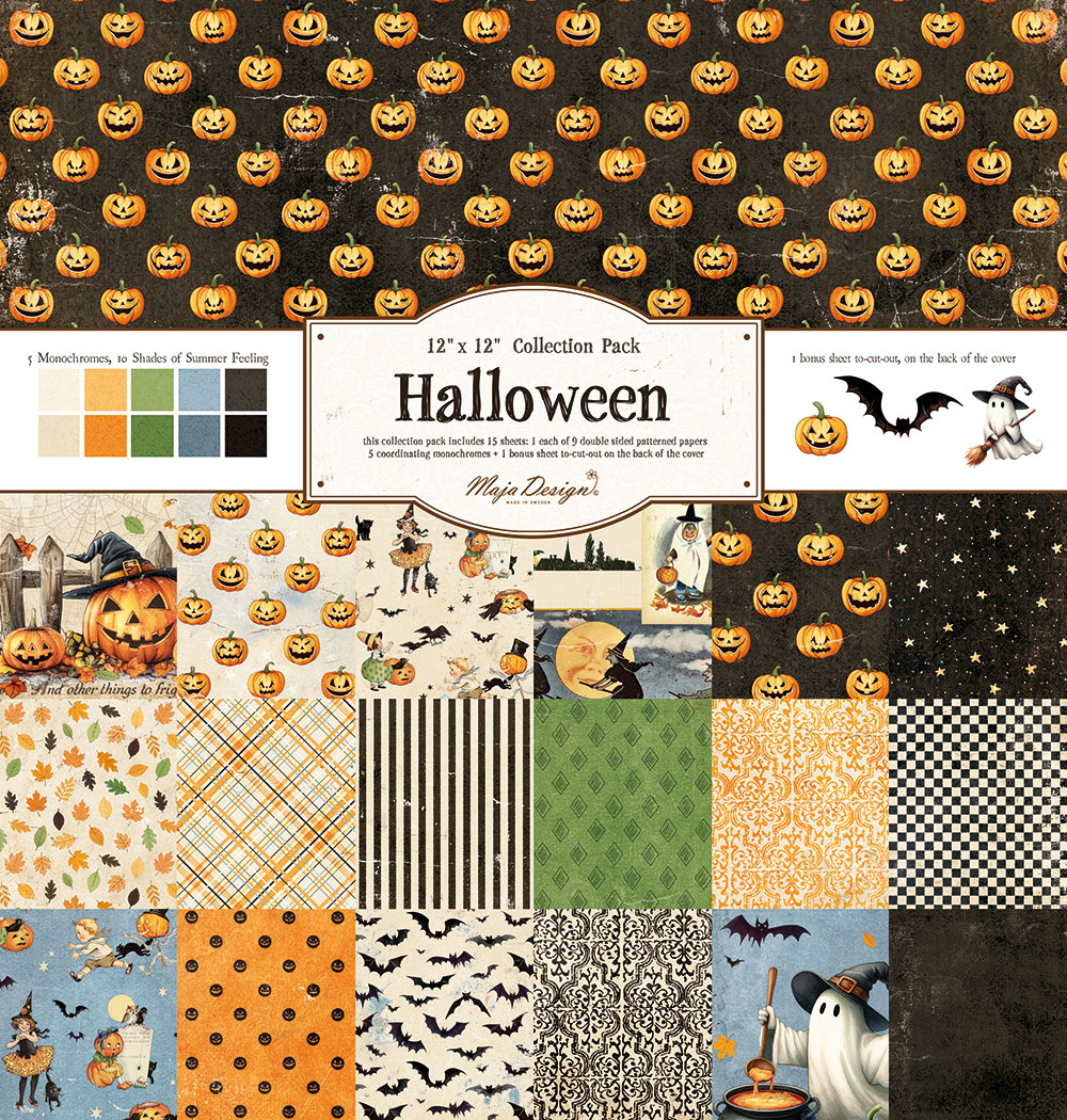 Maja Design Halloween - 12x12 Blokk m/monochrome ark - Bilde 1