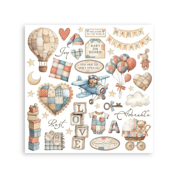 Stamperia Baby - Rub on kit 15x15 cm