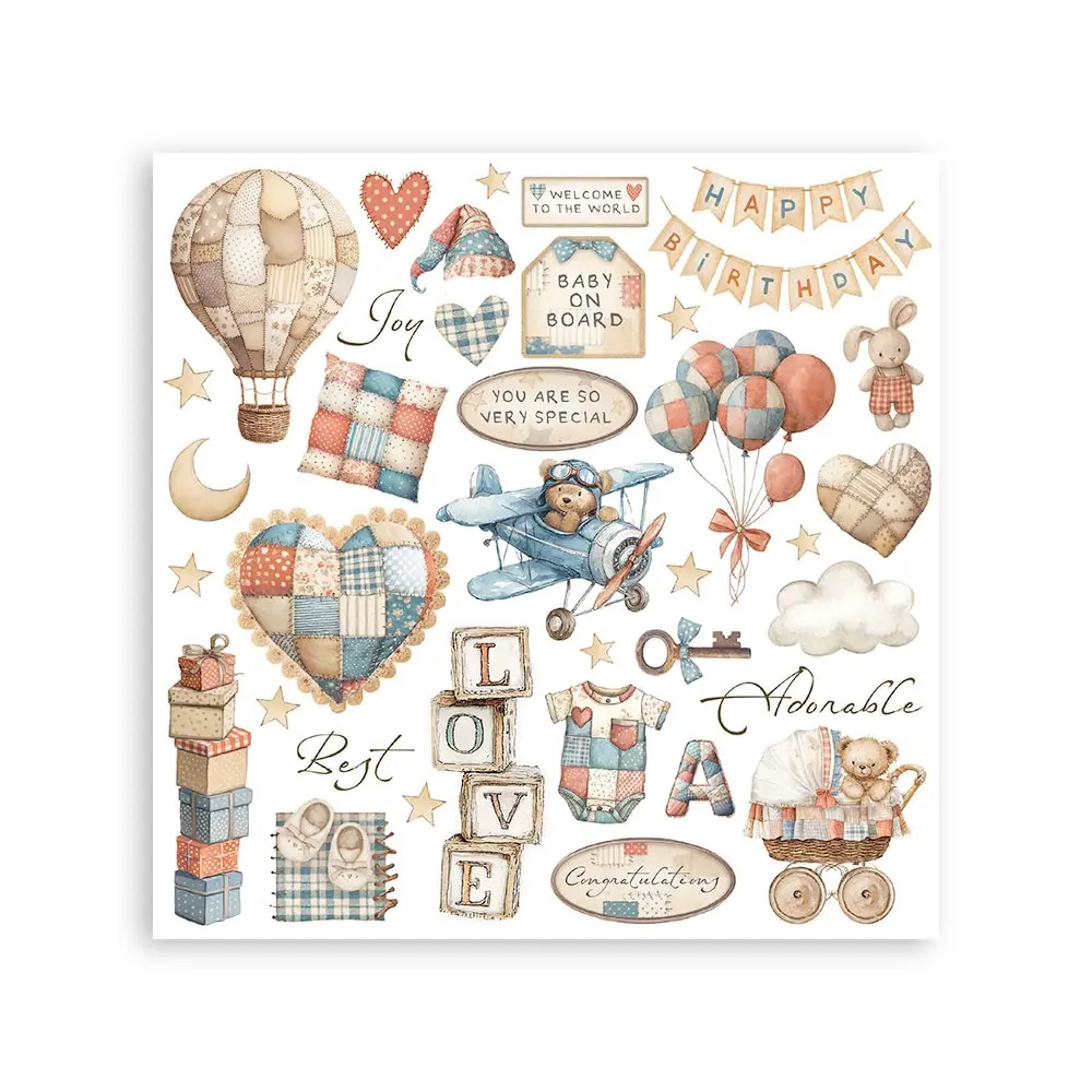 Stamperia Baby - Rub on kit 15x15 cm - Bilde 3