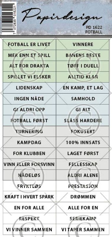 Papirdesign Klistremerker - Fotball