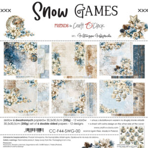 Craft O`Clock Craft O`Clock Snow Games - a set of papers 12x12 Blokk - Bilde 1