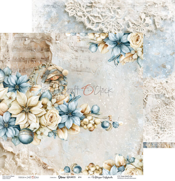 Craft O`Clock Craft O`Clock Snow Games - a set of papers 12x12 Blokk