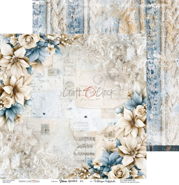 Craft O`Clock Craft O`Clock Snow Games - a set of papers 12x12 Blokk