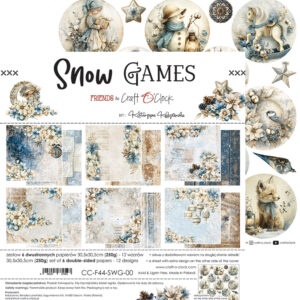 Craft O`Clock Craft O`Clock Snow Games - a set of papers 12x12 Blokk - Bilde 7