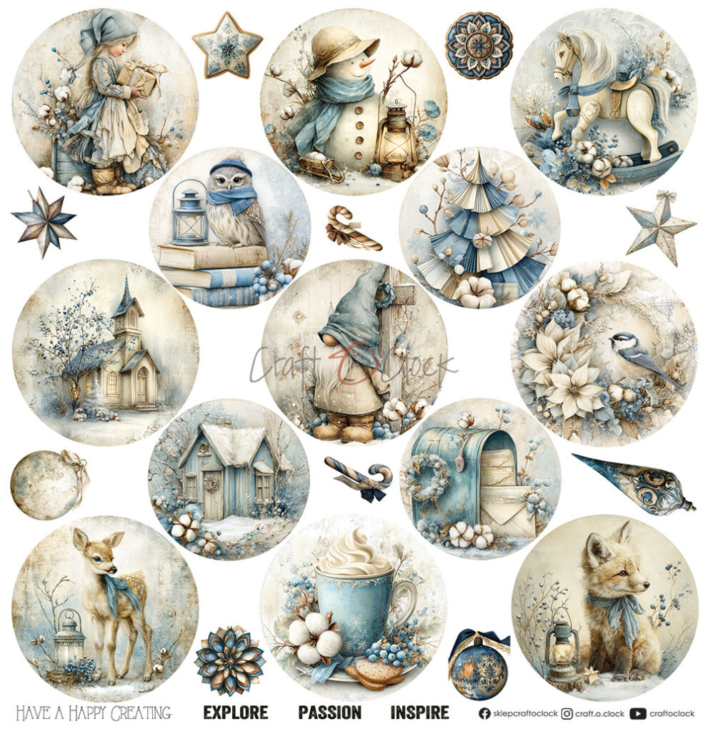 Craft O`Clock Craft O`Clock Snow Games - a set of papers 12x12 Blokk