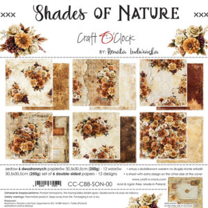 Craft O`Clock Shades Of Nature - a set of papers 12x12 Blokk - Bilde 1