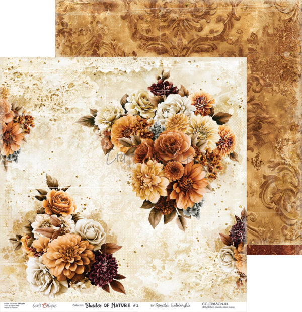 Craft O`Clock Shades Of Nature - a set of papers 12x12 Blokk
