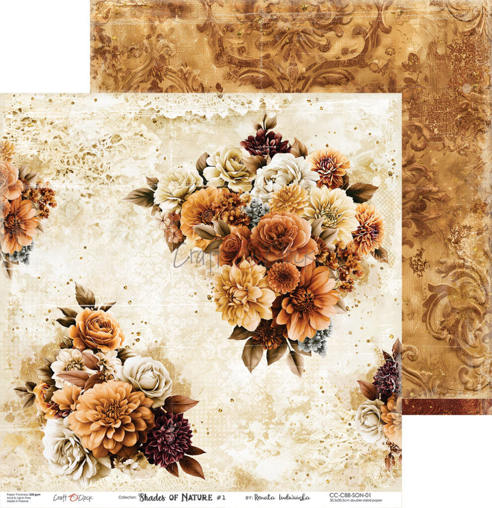 Craft O`Clock Shades Of Nature - a set of papers 12x12 Blokk