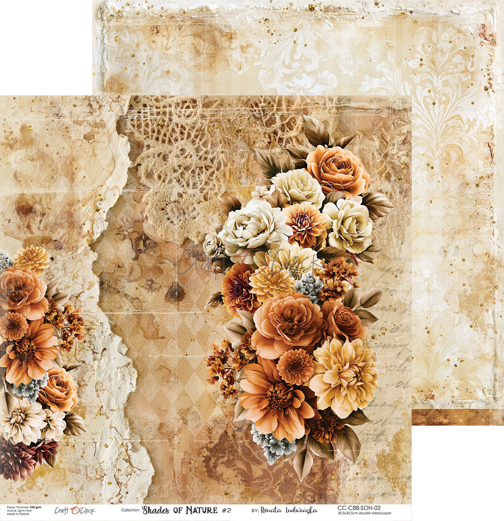 Craft O`Clock Shades Of Nature - a set of papers 12x12 Blokk - Bilde 3