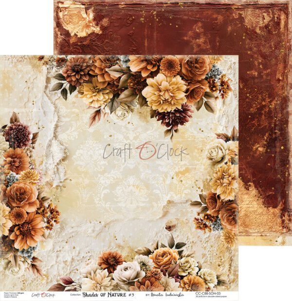 Craft O`Clock Shades Of Nature - a set of papers 12x12 Blokk