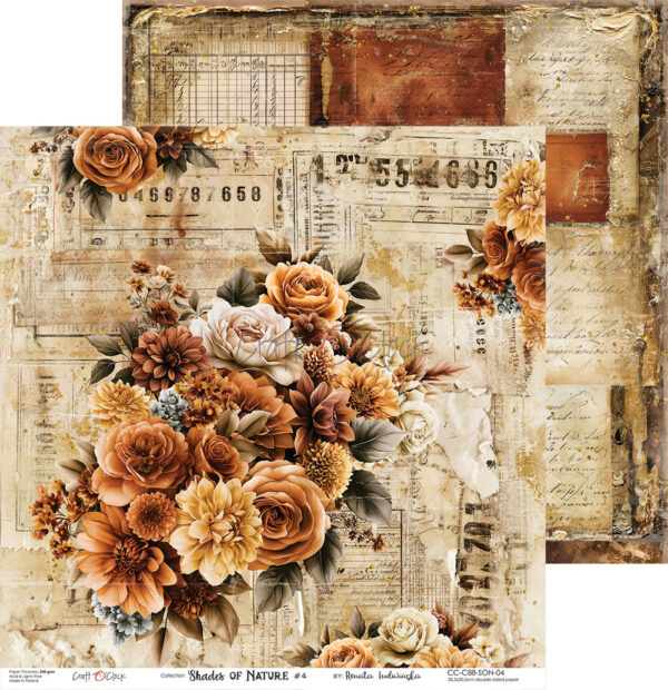 Craft O`Clock Shades Of Nature - a set of papers 12x12 Blokk